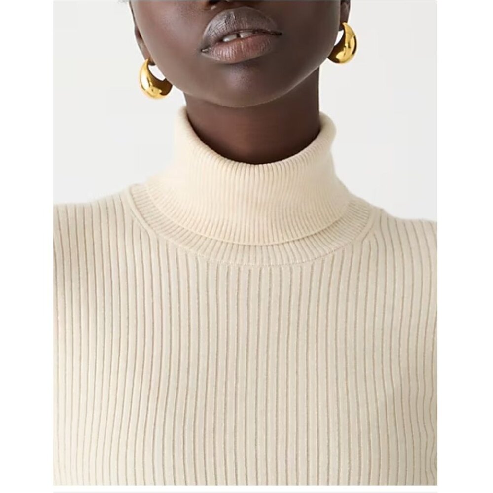 J. Crew Cream Turtleneck Sweater - Picture 2 of 8